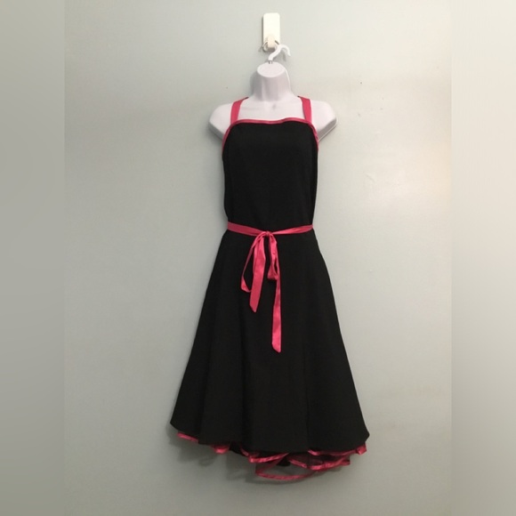 dressbarn Dresses & Skirts - dressbarn Black Dress with Pink Trim